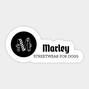 M Marley street wear for dogs Sticker